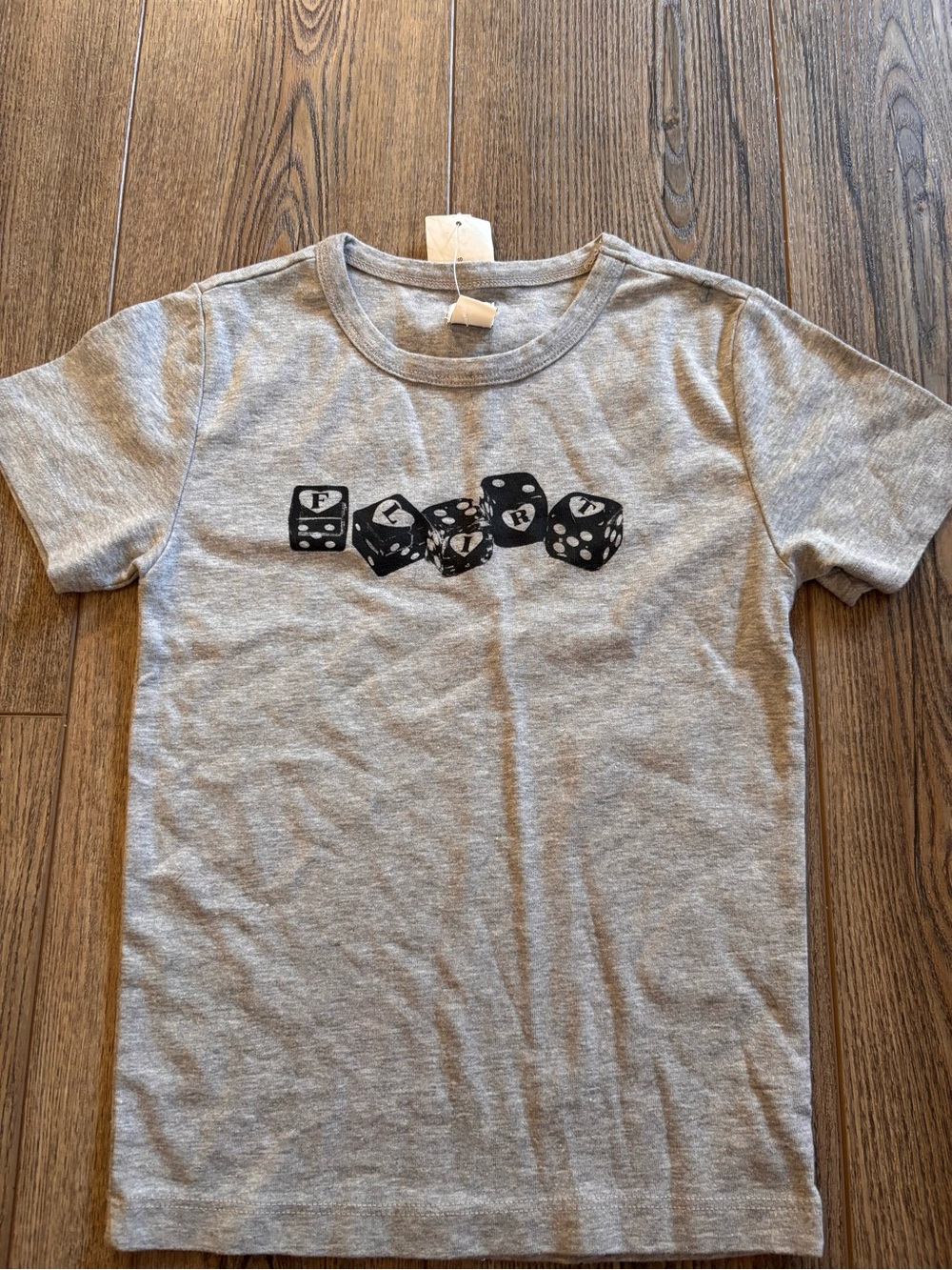 BDG Women’s Heather Gray T-Shirt with Black Dice Graphic
